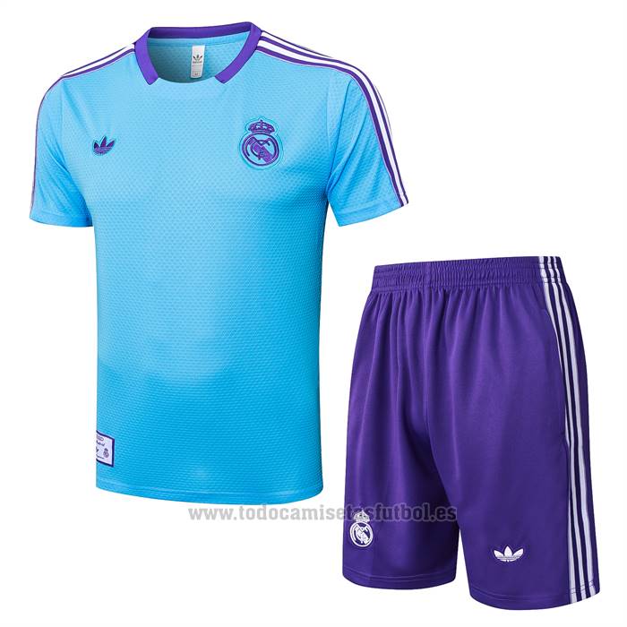 Chandal del Real Madrid Manga Corta 2025-2026 Azul - Pantalon Corto